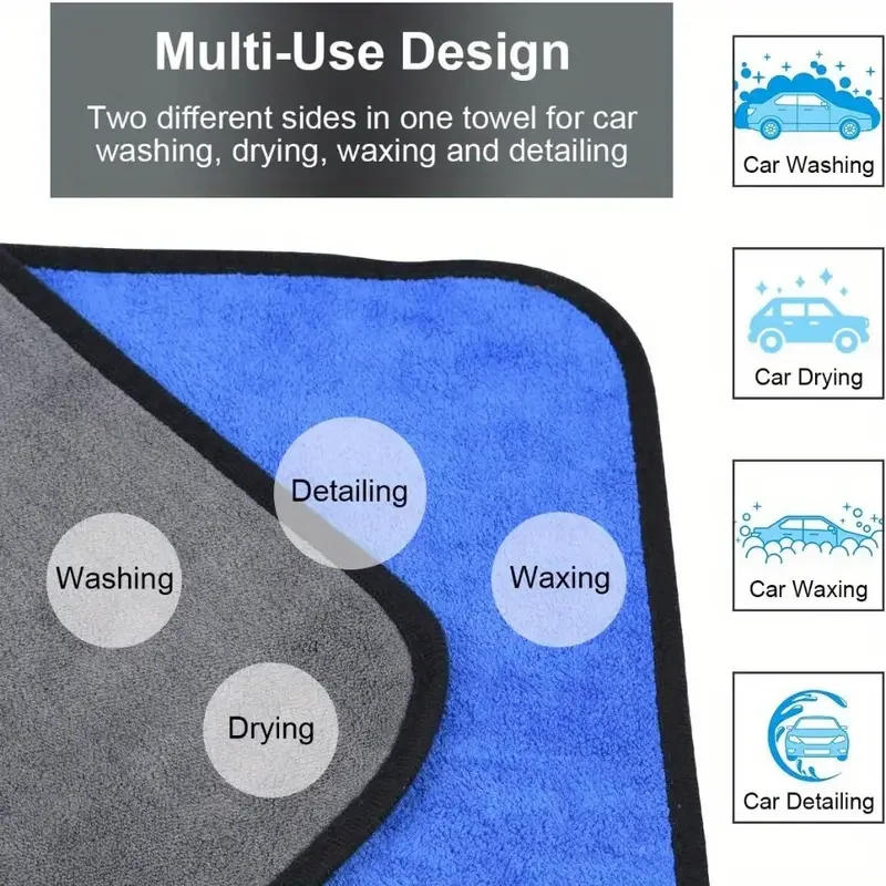 1-4pcs Soft Microfiber Car Was - Microfiber Towel Detailing ulasan dan harga
