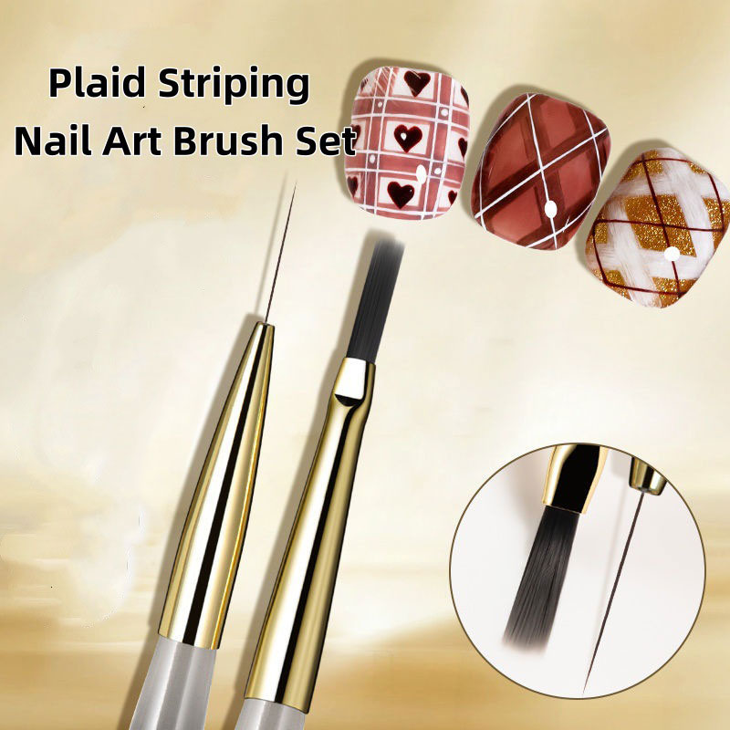 1pcs French Plaid Nail Art Bru - Detailing Brush Set ulasan dan harga